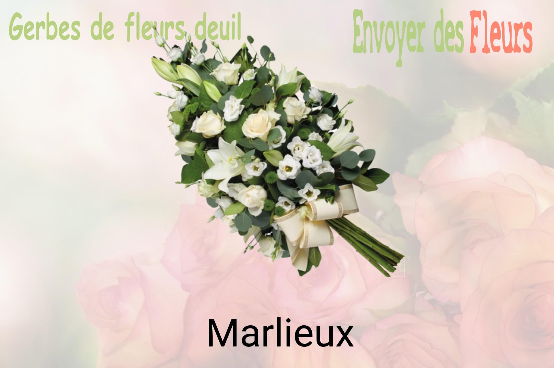 Gerbe de fleurs de deuil livrée à Marlieux